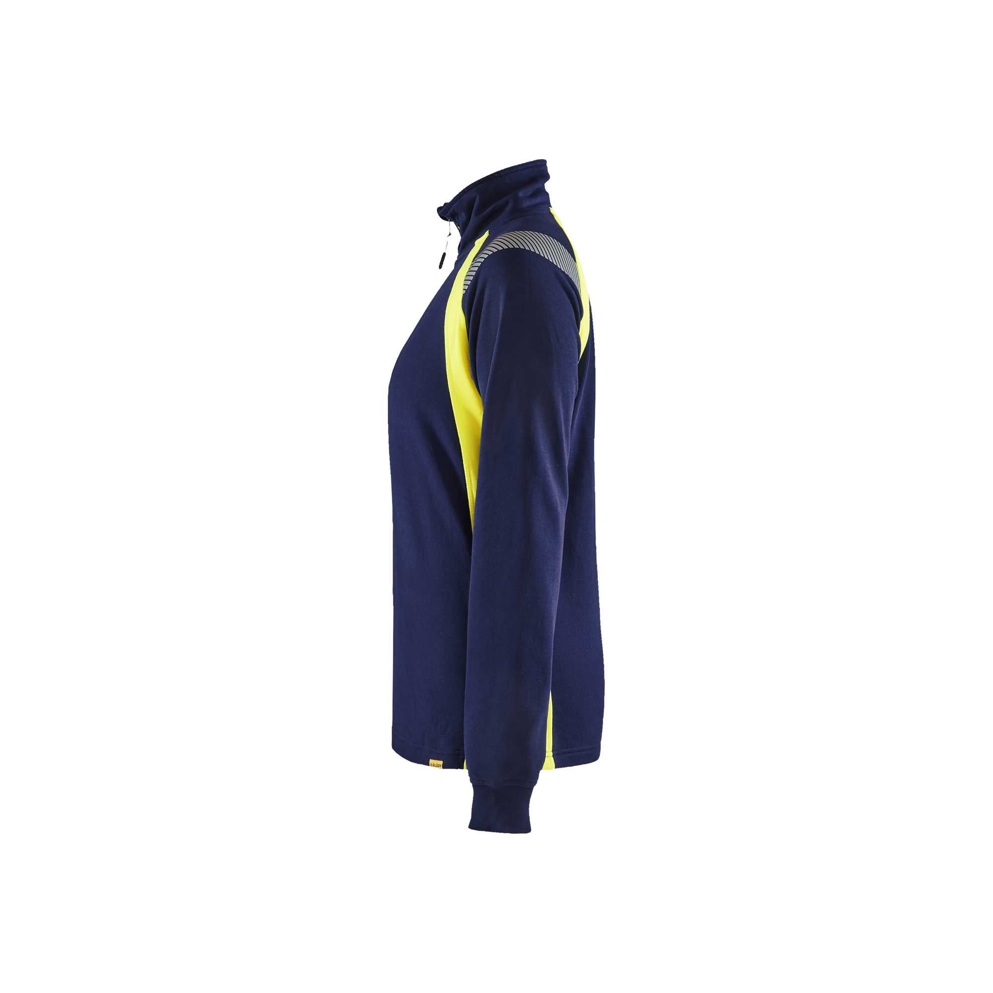 BLAKLADER 34031158 Hi Vis Reflective Half-zip Work Sweatshirt WOMEN - 100% Cotton